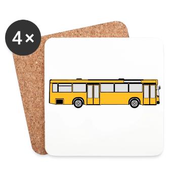 Busfahrer Bus Omnibus Kraftfahrer Schulbus (25) - Untersetzer (4er-Set) - Weiß - Vorne