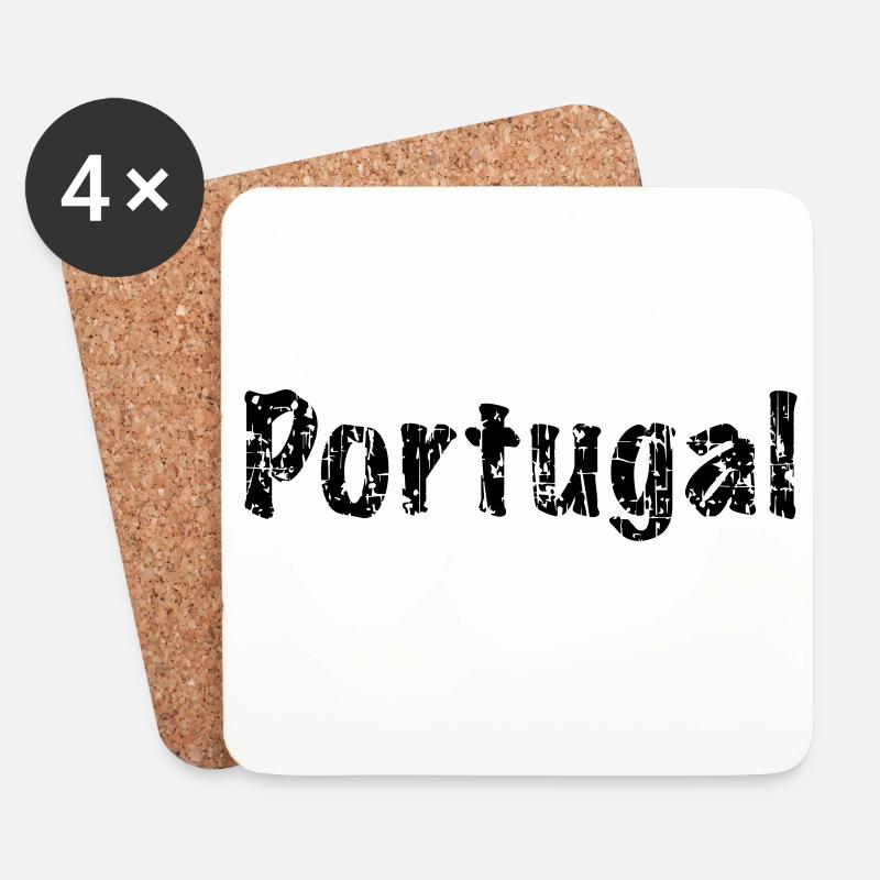 Portugal - Untersetzer (4er-Set) - Weiß