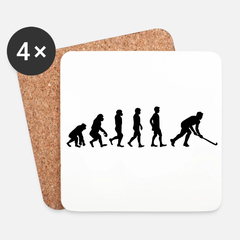 Unihockey Evolution - Untersetzer (4er-Set) - Weiß