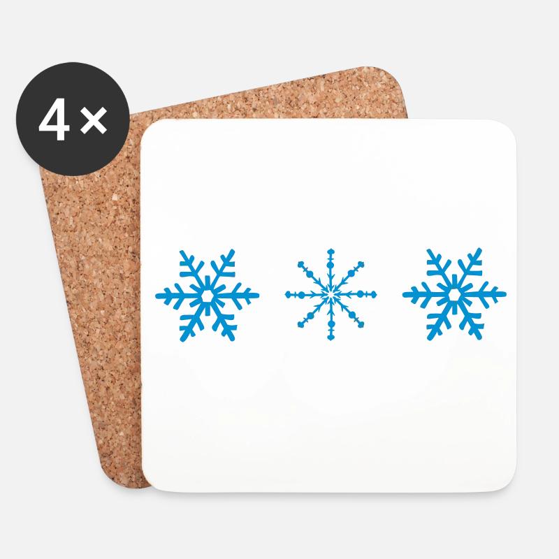 Schnee - Untersetzer (4er-Set) - Weiß