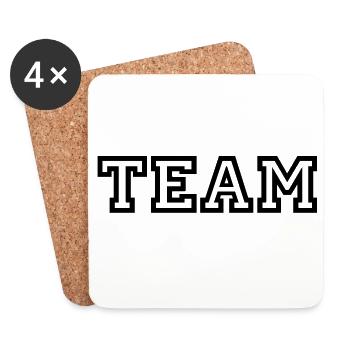 Team - Dessous de verre (lot de 4) - blanc - Devant