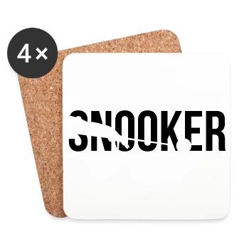 snooker - Coasters (set of 4) - white - Front