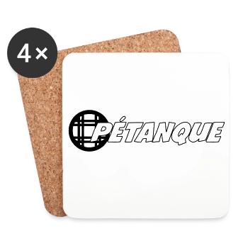 Pétanque - Dessous de verre (lot de 4) - blanc - Devant