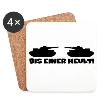 bis einer heult - Untersetzer (4er-Set) - Weiß - Vorne