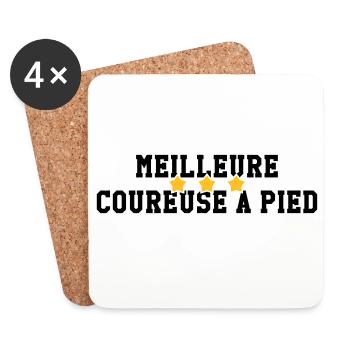 Running / Jogging / Run / Trail / Sport - Coasters (set of 4) - white - Front