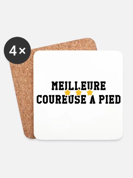 Running / Jogging / Run / Trail / Sport - Coasters (set of 4) - white