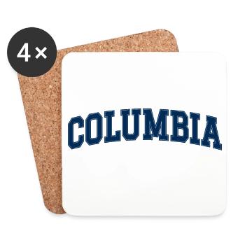 Columbia Hochschulbogen - Untersetzer (4er-Set) - Weiß - Vorne