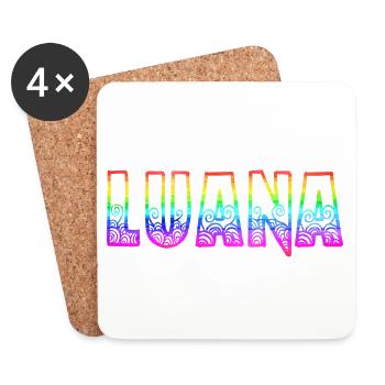 luana rs arc-en-ciel - Dessous de verre (lot de 4) - blanc - Devant