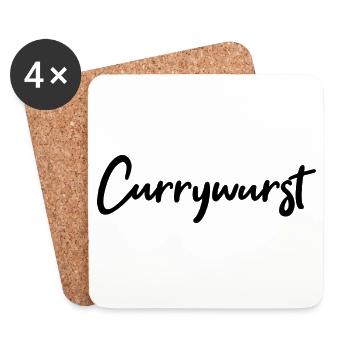 Currywurst - Untersetzer (4er-Set) - Weiß - Vorne