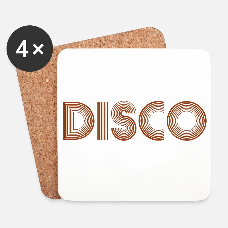 DISCO Tanzen Discokugel - Untersetzer (4er-Set) - Weiß