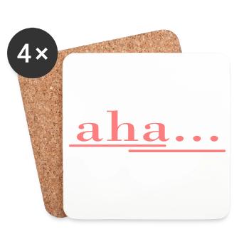 aha... c’est comme ça que ça marche ! Dire, s’amuser, un design frais - Dessous de verre (lot de 4) - blanc - Devant