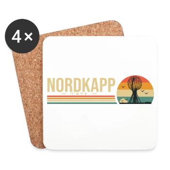 Nordkapp Nordkap Norwegen Roadtrip Geschenk - Untersetzer (4er-Set) - Weiß - Vorne