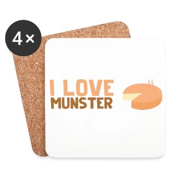 Ich liebe Münster - Untersetzer (4er-Set) - Weiß - Vorne