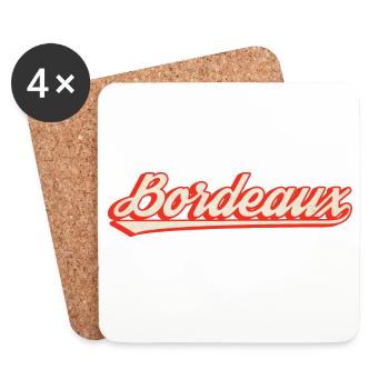 Bordeaux Retro Lettering - Coasters (set of 4) - white - Front