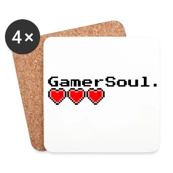 Gamer Soul - Coasters (set of 4) - white - Front