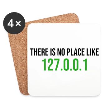 There is no place like 127.0.0.1 - Untersetzer (4er-Set) - Weiß - Vorne