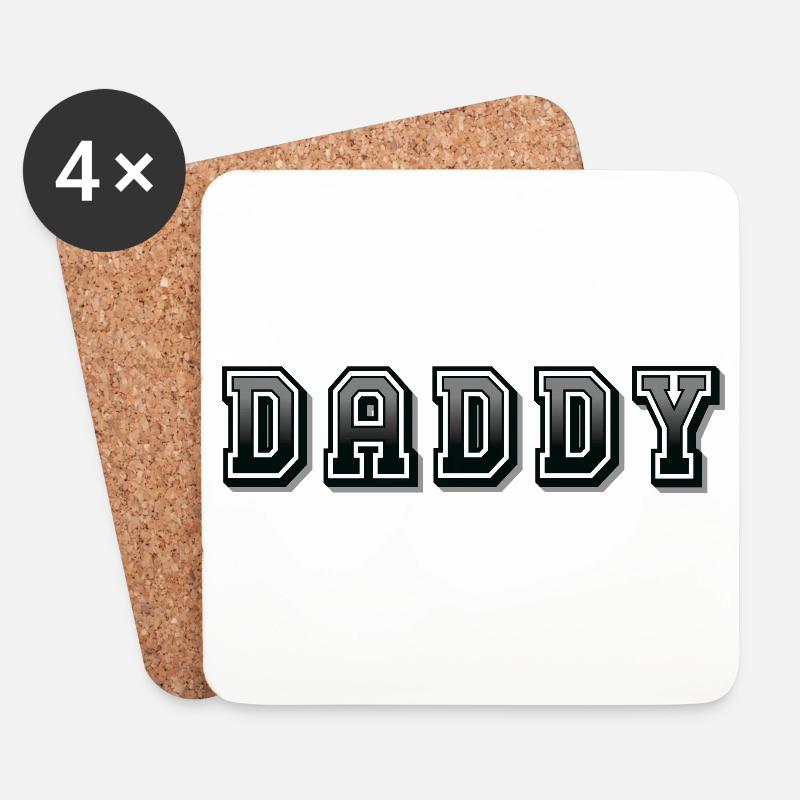 Daddy - Coasters (set of 4) - white