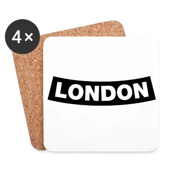 London Chapter Element 1C (JGA MC-Rocker-Style) - Untersetzer (4er-Set) - Weiß - Vorne