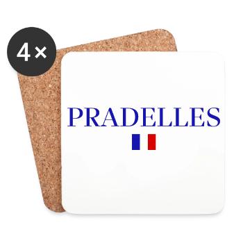 Pradelles France Heritage Crest - Coasters (set of 4) - white - Front