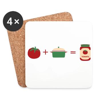 Ketchup - Coasters (set of 4) - white - Front