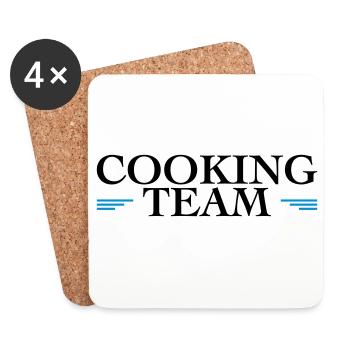 Team Cooking - Untersetzer (4er-Set) - Weiß - Vorne
