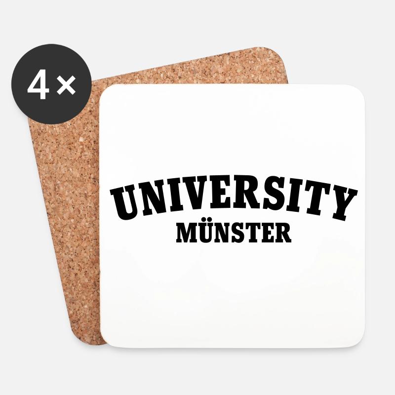Universität Münster - Untersetzer (4er-Set) - Weiß