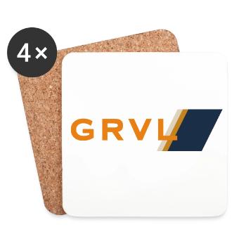 Gravel Logo - Coasters (set of 4) - white - Front