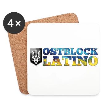 Ostblock Latino Ukrainer Ukraine Geschenk - Untersetzer (4er-Set) - Weiß - Vorne