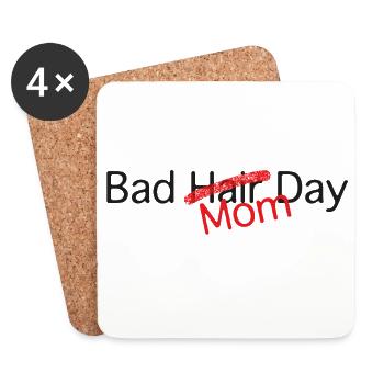 Texte d’humour pour la fête des mauvaises mamans - Dessous de verre (lot de 4) - blanc - Devant
