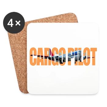 Pilote cargo C-97 - Dessous de verre (lot de 4) - blanc - Devant