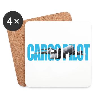 Pilote cargo C-17 - Dessous de verre (lot de 4) - blanc - Devant
