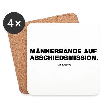 Gang of Men on a Mission Bachelor Party - Bachelor Party - Coasters (set of 4) - white - Front