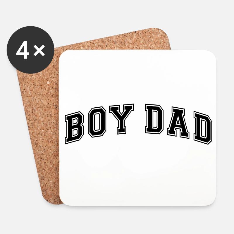 Boy Dad Vater eines Sohnes Papa Vatertag - Untersetzer (4er-Set) - Weiß