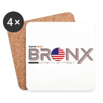 Bronx American Flag Motif T-Shirt - Coasters (set of 4) - white - Front
