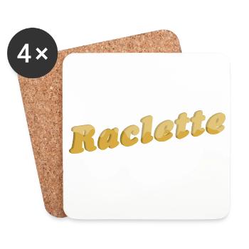 Raclette Cheese Lettering 3D - Coasters (set of 4) - white - Front