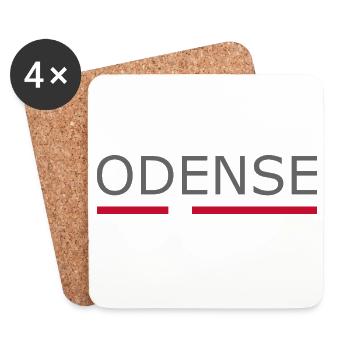 Odense - Denmark Flag - Dänemark - Skandinavien - Untersetzer (4er-Set) - Weiß - Vorne
