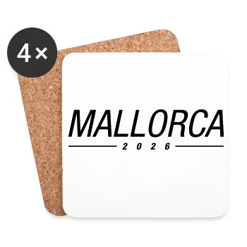 Majorque 2026 - Dessous de verre (lot de 4) - blanc - Devant