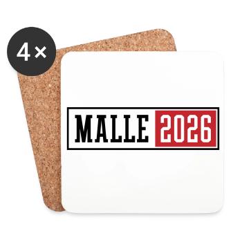 Malle 2026 - Dessous de verre (lot de 4) - blanc - Devant