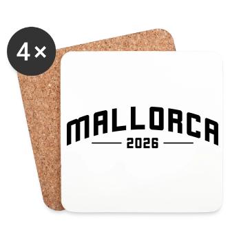 Majorque 2026 - Dessous de verre (lot de 4) - blanc - Devant