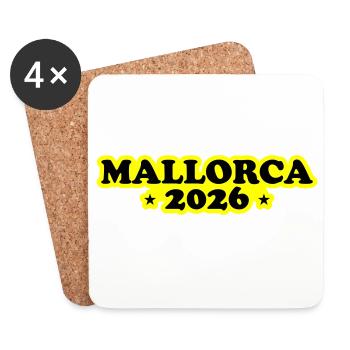 Majorque 2026 - Dessous de verre (lot de 4) - blanc - Devant