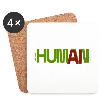 Human - Coasters (set of 4) - white - Front