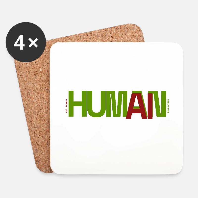 Human - Coasters (set of 4) - white