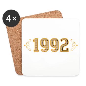 Legend since 1992 retro 1992 - Coasters (set of 4) - white - Front