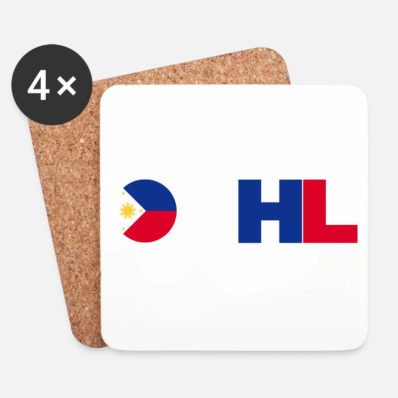 Philippines - Coasters (set of 4) - white