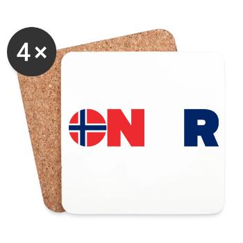 Norwegen - Untersetzer (4er-Set) - Weiß - Vorne
