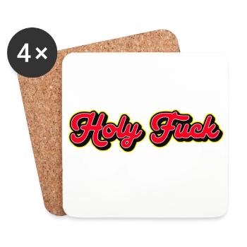 Heilige Scheiße 3D Red Script - Untersetzer (4er-Set) - Weiß - Vorne