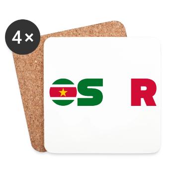 Suriname - Coasters (set of 4) - white - Front