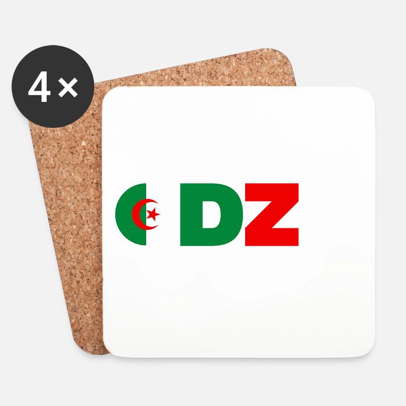 Algerien - Untersetzer (4er-Set) - Weiß