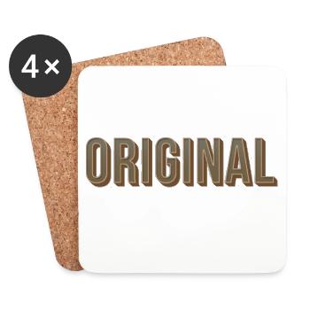 Police originale : Unique, confiant Einmali - Dessous de verre (lot de 4) - blanc - Devant