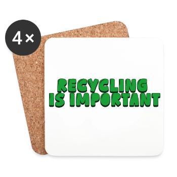 Recycling is important - Untersetzer (4er-Set) - Weiß - Vorne